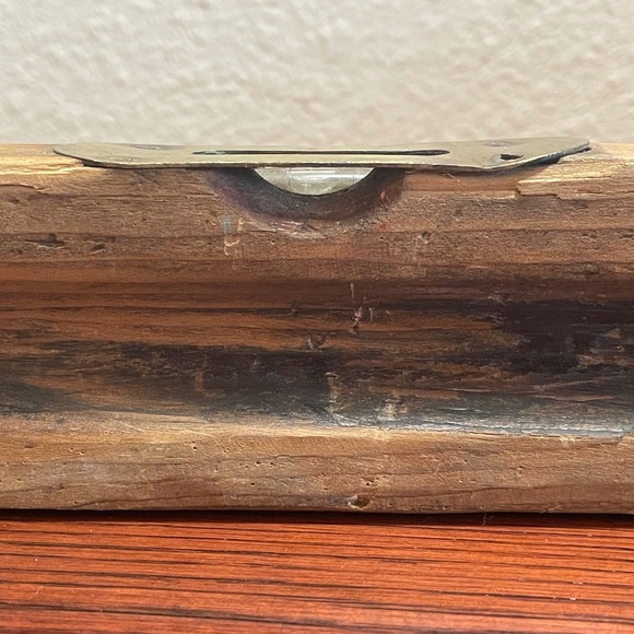 Antique Wood Level Rustic Farmhouse Tool Decor Vintage Carpentry Bubble Level - Picture 2 of 16